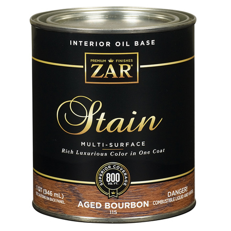 Zar 1 Qt Aged Bourbon Zar Interior Oil-Based Wood Stain 11512